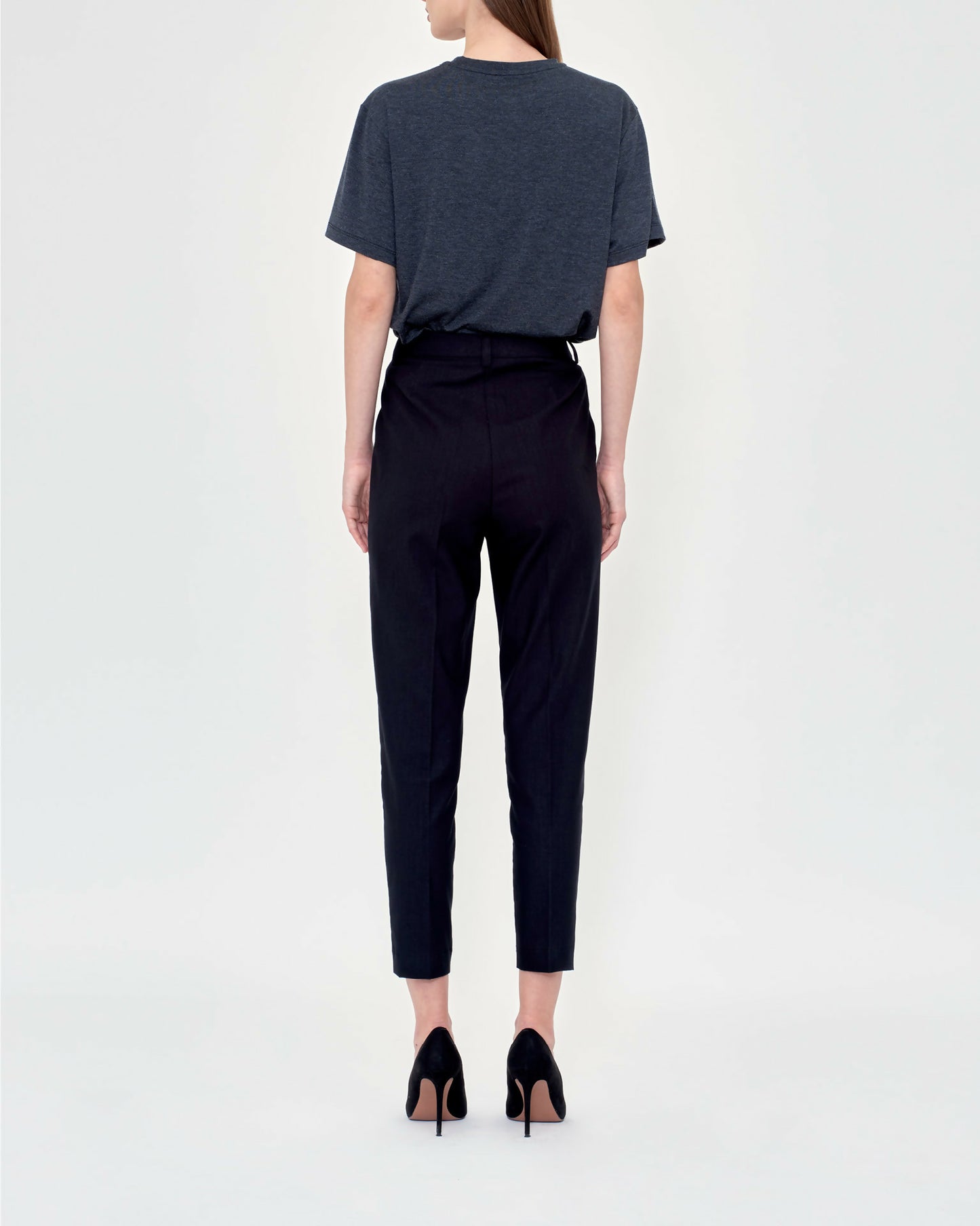 Oversized T-shirt Audrey in Black Coffee Fiber