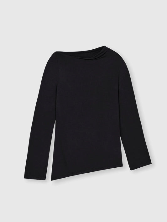 MODAL ASYMMETRIC KNIT TOP