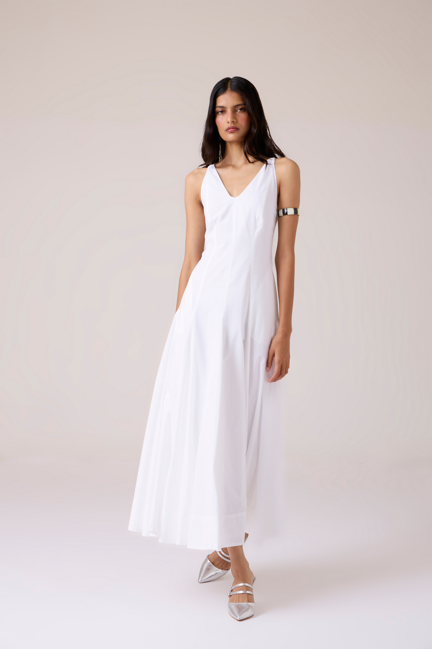 Aurora White Panelled Dress