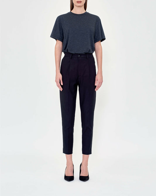 Oversized T-shirt Audrey in Black Coffee Fiber