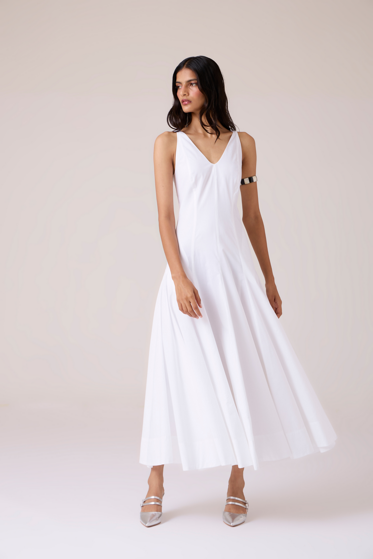 Aurora White Panelled Dress