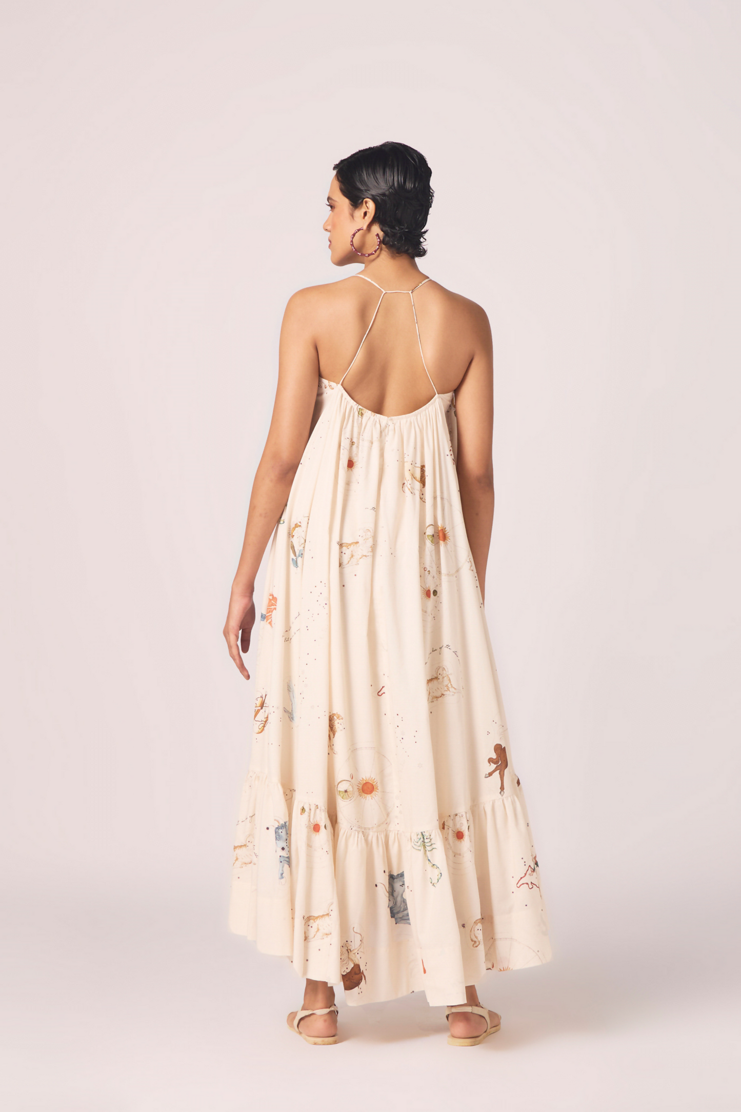 Naiara Zodiac Print Maxi Dress