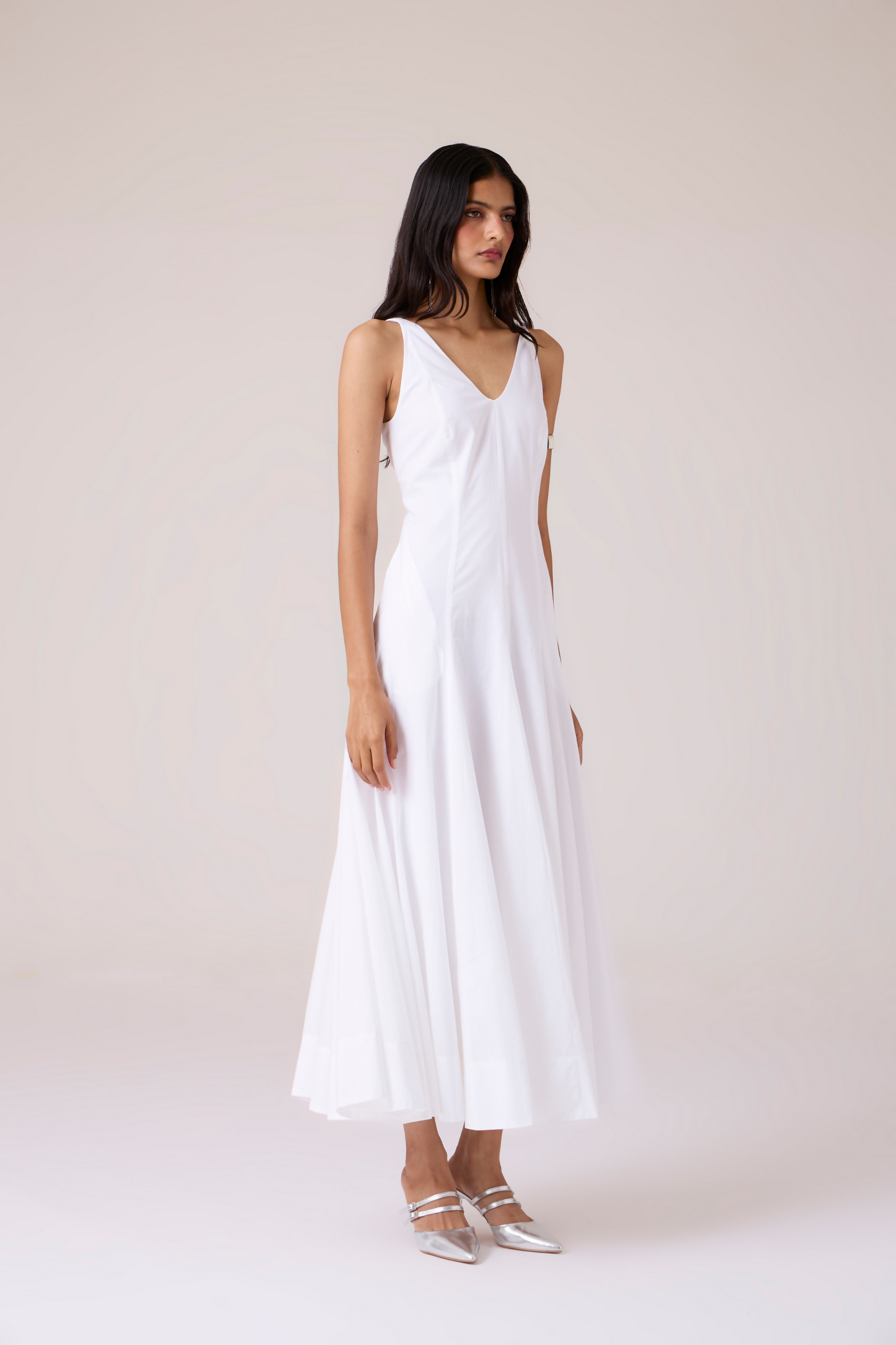 Aurora White Panelled Dress
