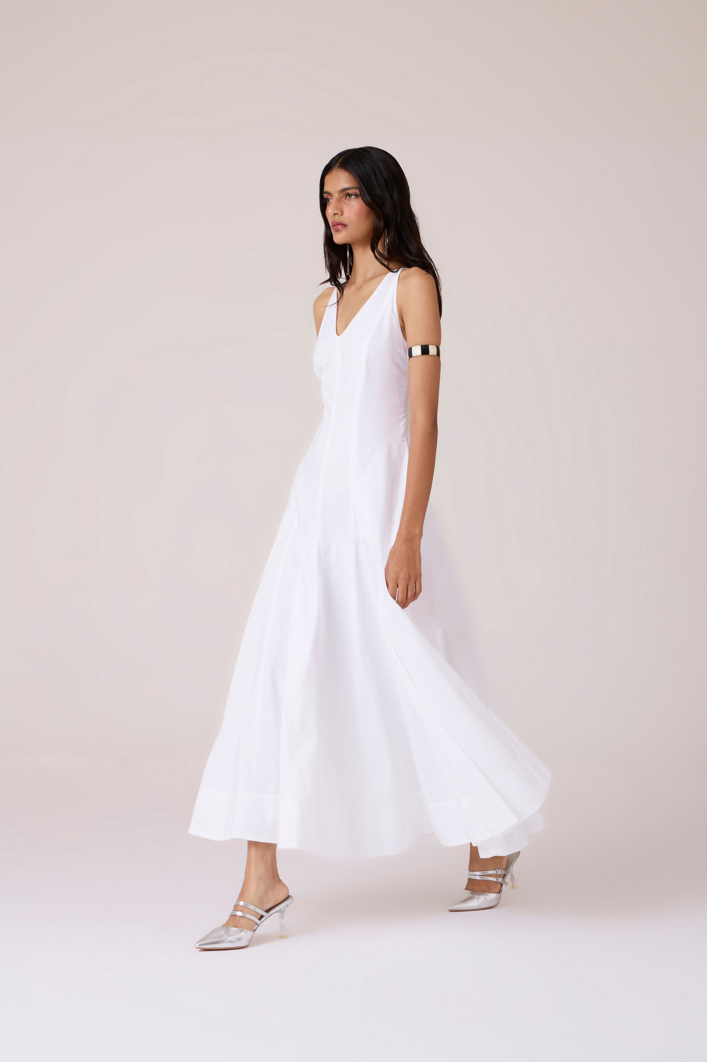Aurora White Panelled Dress