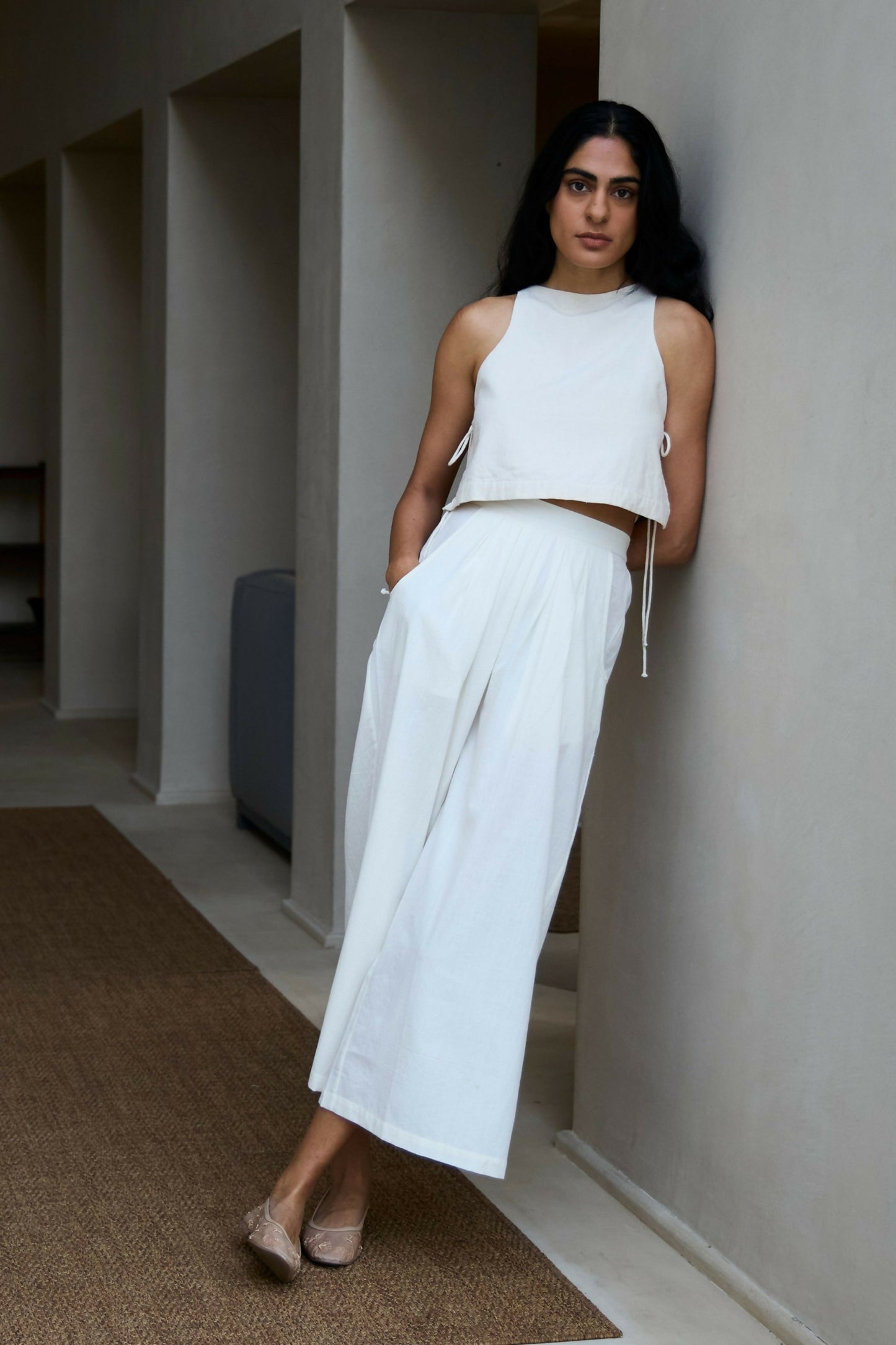 Woodstock Milk Pleated Pants