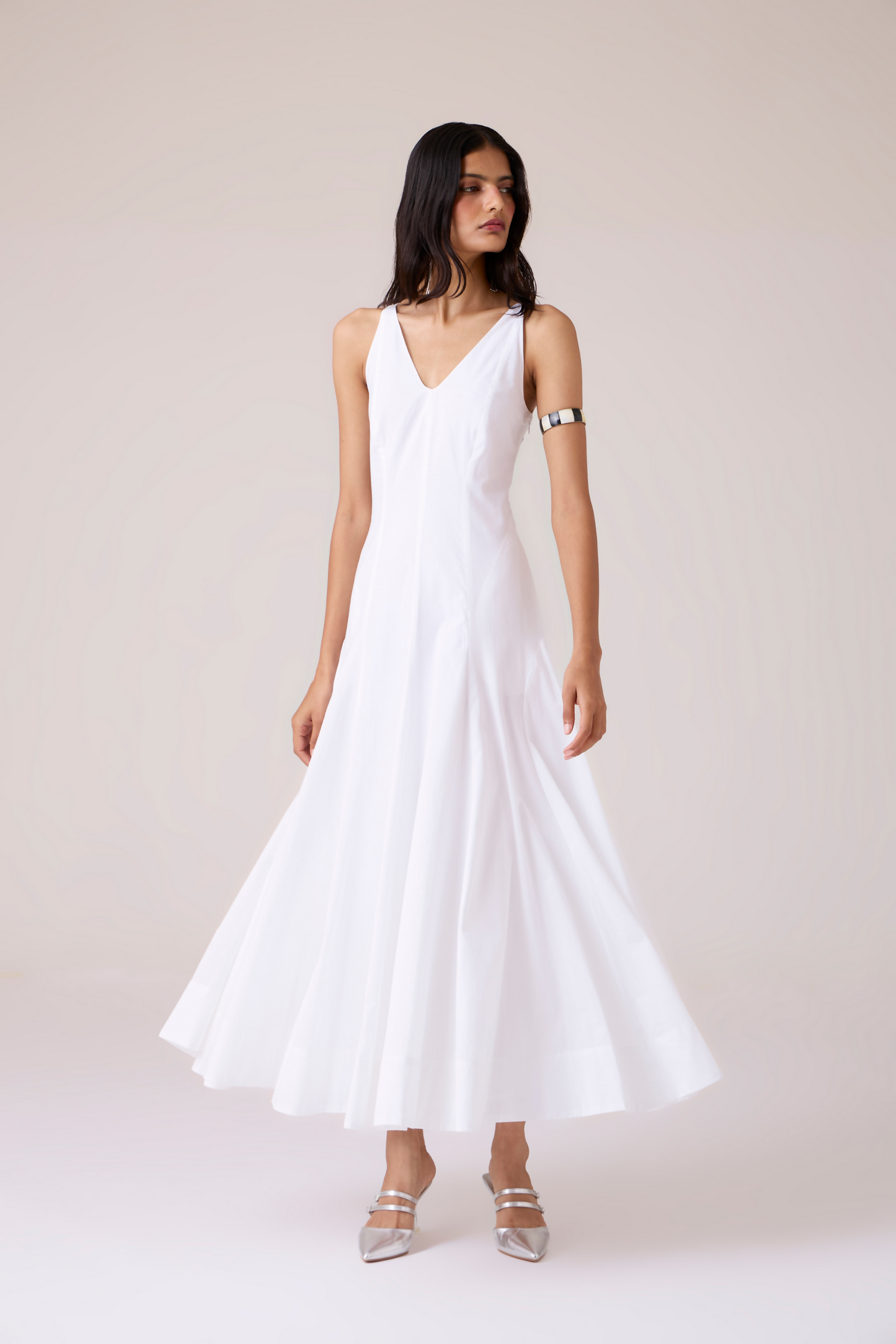 Aurora White Panelled Dress